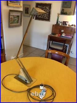 Rare Lampe De Bureau Art Deco Moderniste Annees 40/50