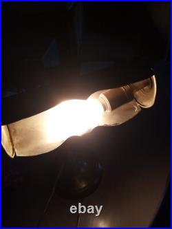 Rare Lampe De Piano Signée Cuivre Laiton Dans Son Jus Fonctionne À Nettoyer