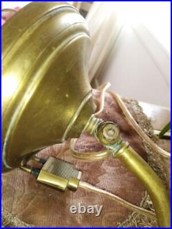 Rare Lampe De Piano Signée Cuivre Laiton Dans Son Jus Fonctionne À Nettoyer