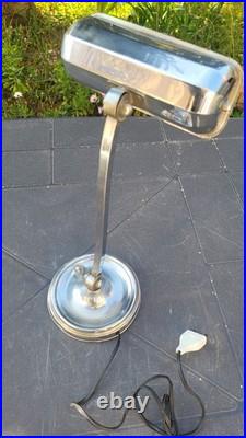 Rare Original Lampe Art Deco Fonctionne Chromer 40cm De Hauteur
