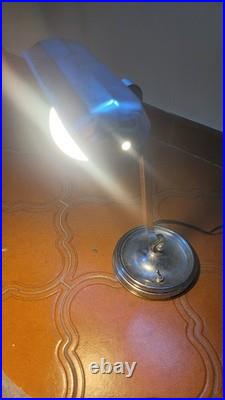 Rare Original Lampe Art Deco Fonctionne Chromer 40cm De Hauteur
