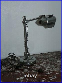 Rare ancienne lampe Pirouette articulée Design Art Déco 100 % d'origine