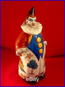 Rare ancienne lampe veilleuse porcelaine clown moulin France Roger Limoges