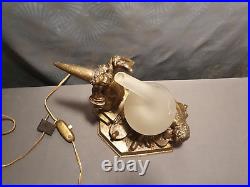 Rarissime! Veilleuse lampe art déco 1920 ALCHIMISTES! Sculpture statuette enfant