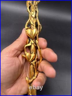 Ravissante lampe sculpture en bronze doré signée TRAIT D'UNION