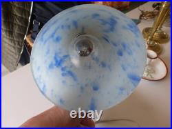 Remise vente ancienne lampe art déco orientable avec Tulipe Pâte De Verre bleu Remise vente ancienne lampe art déco orientable avec Tulipe Pâte De Verre bleu
