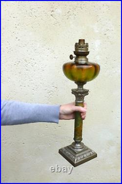 SUPERBE lampe à pétrole colonne Corinthienne
