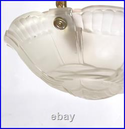 Sabino ART DECO Paris Lampe Plafond Art déco Verre Transparent 1930