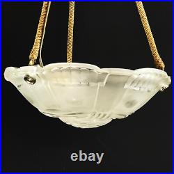 Sabino ART DECO Paris Lampe Plafond Art déco Verre Transparent 1930