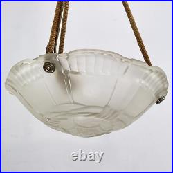 Sabino ART DECO Paris Lampe Plafond Art déco Verre Transparent 1930