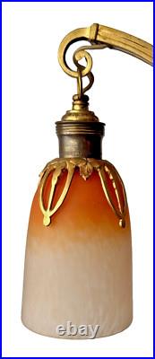 Schneider Pied Bronze Charles Ranc Lampe De Table Pate De Verre Art Nouveau