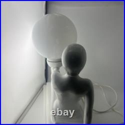 Sublime Lampe Vintage en Céramique et Opaline Design Femme Nue 1970s Art Déco