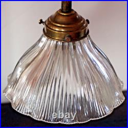 Superbe Tireuse à Bière ART DÉCO montée en lampe Verre HOLOPHANE hyper déco