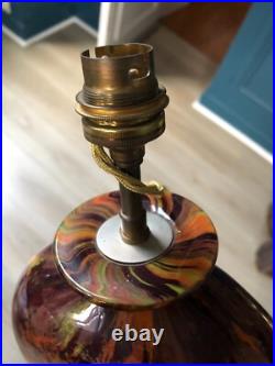 Superbe Vase Monté Lampe pate de Verre Marmoréen Art déco Charles Schneider