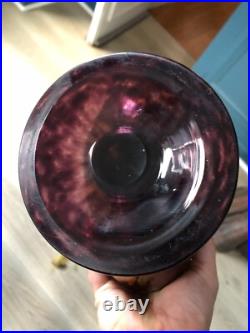 Superbe Vase Monté Lampe pate de Verre Marmoréen Art déco Charles Schneider