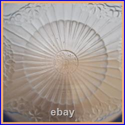 Suspension lustre lampe art déco décor style empire verre bleue blanc antiquité