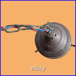 Suspension lustre lampe art déco décor style empire verre bleue blanc antiquité