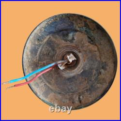 Suspension lustre lampe art déco décor style empire verre bleue blanc antiquité