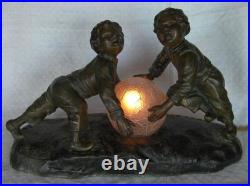 Thomas François Cartier lampe art déco en régule