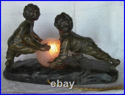 Thomas François Cartier lampe art déco en régule