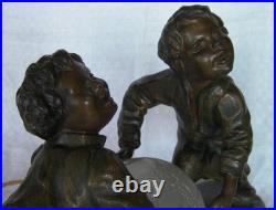 Thomas François Cartier lampe art déco en régule