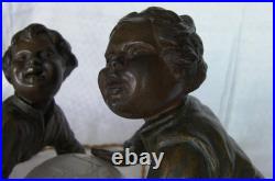 Thomas François Cartier lampe art déco en régule