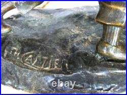 Thomas François Cartier lampe art déco en régule