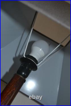 Trés belle lampe bois laiton art deco style mazda unilux cosy