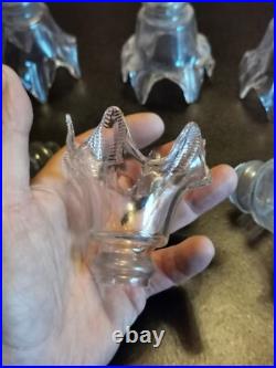 Tulipe Glass Art Nouveau X6 Soufflée Lampe Lustre Chandelier A