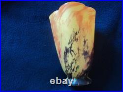 Tulipe Pate De Verre Daum Art Deco/nouveau Muller Lampe Lustre