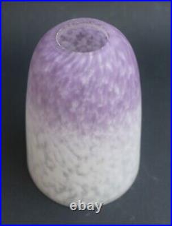 Tulipe pate de verre violette ancienne Art Déco / Nouveau Schneider pour lampe