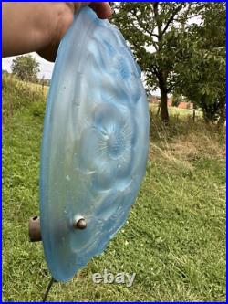 VASQUE Lustre Lampe ART DECO signee Degué