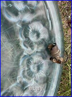 VASQUE Lustre Lampe ART DECO signee Degué