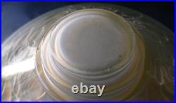 Vasque Lustre lampe ART DECO aux roses verre pressé Muller frères ouraline