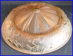 Vasque couleur verre moulé Muller frères ART DECO pour Lustre Lampe ouraline