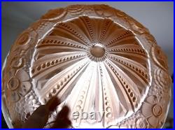 Vasque couleur verre moulé Muller frères ART DECO pour Lustre Lampe ouraline