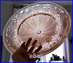 Vasque couleur verre moulé Muller frères ART DECO pour Lustre Lampe ouraline