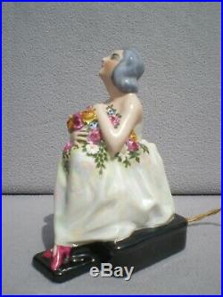 Veilleuse brûle parfum femme art deco 1920 ERELBE vintage perfume lamp sculpture