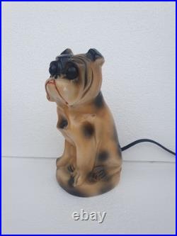 Veilleuse brule parfum lampe art deco porcelaine GRAFENTHAL bulldog bouledogue