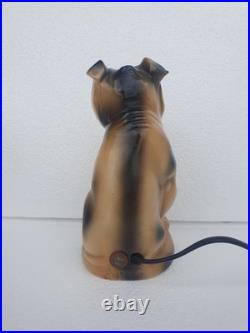 Veilleuse brule parfum lampe art deco porcelaine GRAFENTHAL bulldog bouledogue