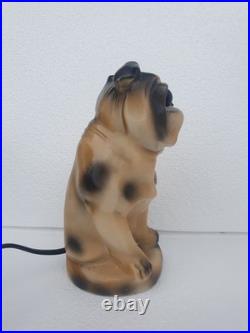 Veilleuse brule parfum lampe art deco porcelaine GRAFENTHAL bulldog bouledogue
