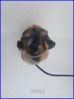 Veilleuse brule parfum lampe art deco porcelaine GRAFENTHAL bulldog bouledogue