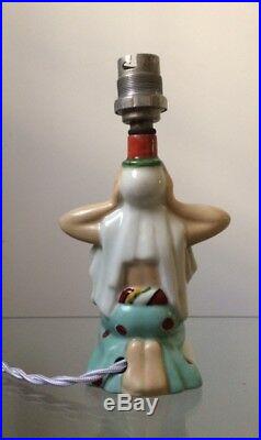 Veilleuse petite lampe porcelaine Henri Delcourt Art déco orientale dlg Robj