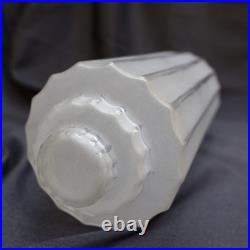 Verre De Lampe Skyscraper Tube Cannelé Arts Déco