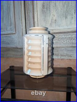 Verre de lampe ART DECO moderniste SKYCRAPER BUILDING 1930 rose pastel