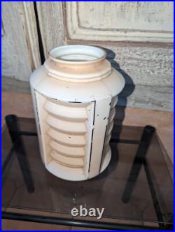Verre de lampe ART DECO moderniste SKYCRAPER BUILDING 1930 rose pastel