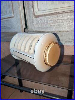 Verre de lampe ART DECO moderniste SKYCRAPER BUILDING 1930 rose pastel