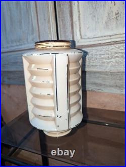 Verre de lampe ART DECO moderniste SKYCRAPER BUILDING 1930 rose pastel