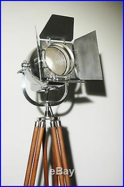 Vintage Théâtre Projecteur ancien art déco industriel Film lampe support 123